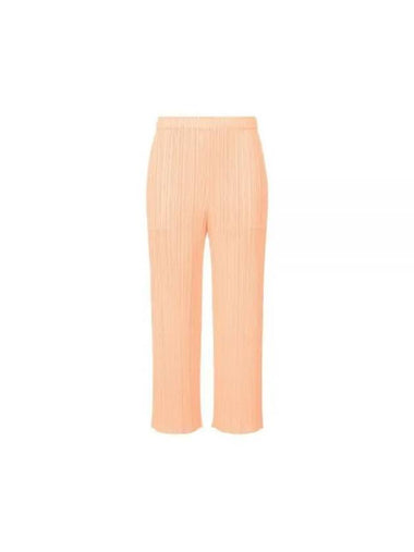 Pleated Straight Pants Orange - ISSEY MIYAKE - BALAAN 1