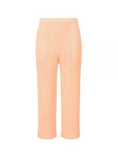 Pleated Straight Pants Orange - ISSEY MIYAKE - BALAAN 2