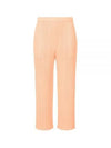 Pleated Straight Pants Orange - ISSEY MIYAKE - BALAAN 1