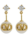 V Logo Signature Earrings Gold - VALENTINO - BALAAN 2