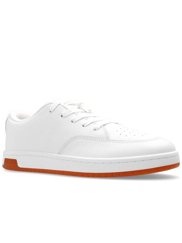 Dome Trainer Leather Low Top Sneakers Off White - KENZO - BALAAN 5