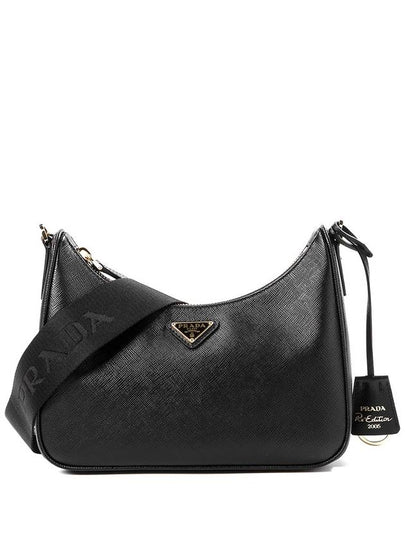 Re-Edition 2005 Saffiano Leather Shoulder Bag Black - PRADA - BALAAN 2