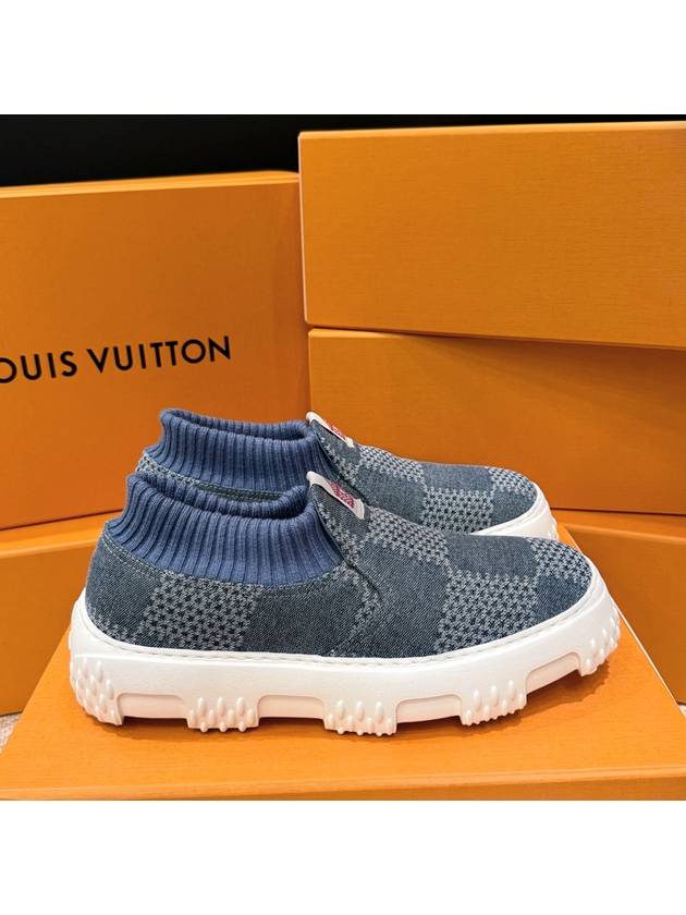 Sneakers Denim Check Socks - LOUIS VUITTON - BALAAN 3