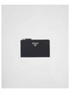 Saffiano Leather Card Wallet Black Gold - PRADA - BALAAN 2