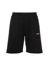 Off White Diag Print Cotton Jersey Sweat Shorts Black - OFF WHITE - BALAAN 2