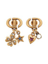 Lucky Charms CD Logo Metal Earrings Gold - DIOR - BALAAN 1