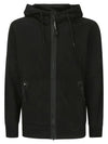 Diagonal Raised Fleece Goggle Hooded Jacket Black - CP COMPANY - BALAAN 1