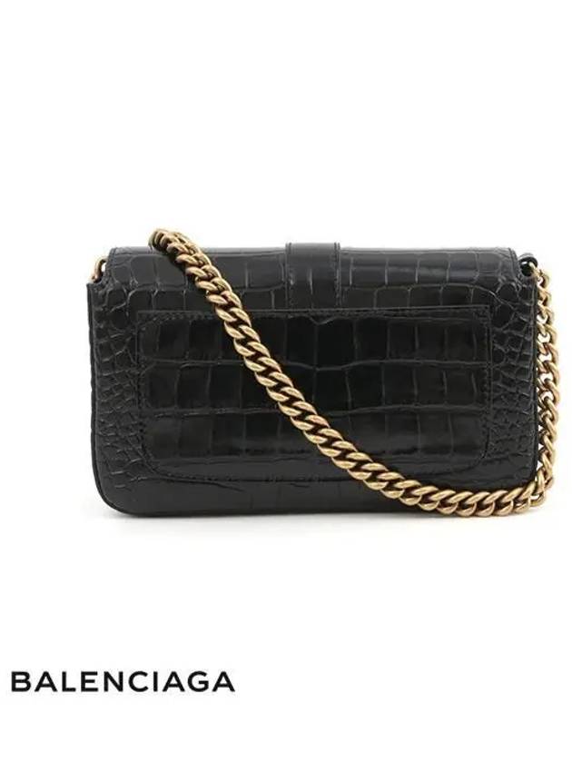 BB Logo Buckle Flap XS Shoulder Bag Black - BALENCIAGA - BALAAN 4