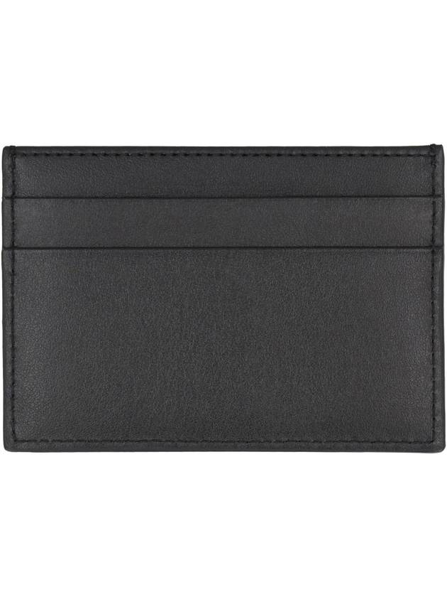 Raised Logo Calfskin Card Wallet Black - DOLCE&GABBANA - BALAAN 4