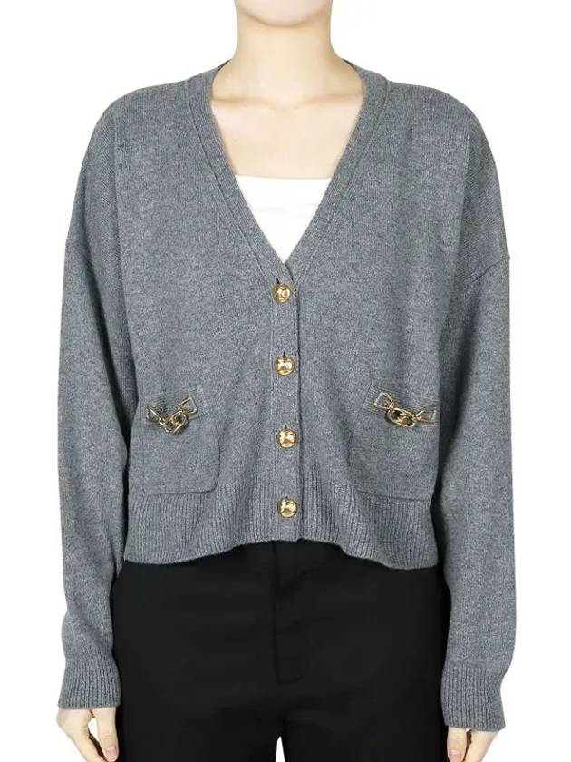 Cardigan Gourmettes Heritage Cashmere Grey - CELINE - BALAAN 3