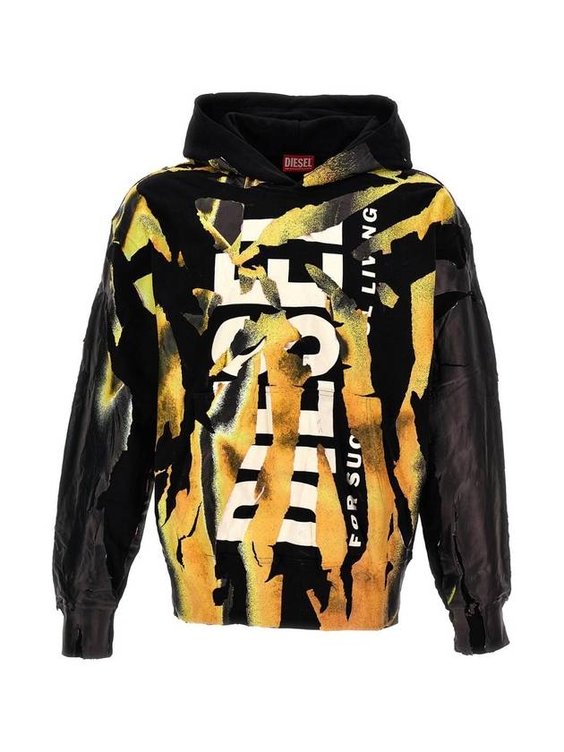 S Mac M1 Logo Print Hoodie - DIESEL - BALAAN 1