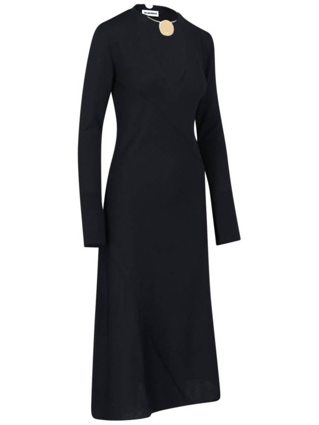 23 ss wool knit midi dress WITH necklace J02CT0140 J14595 001 B0230260112 - JIL SANDER - BALAAN 3