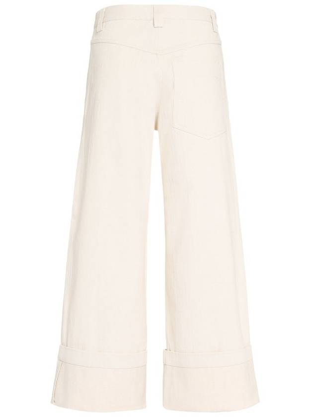 Cotton Wide Pants White - MONCLER - BALAAN 4