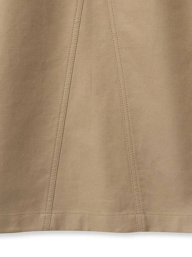 Heavy Chino Midi A Line Skirt Beige - NOIRER FOR WOMEN - BALAAN 8