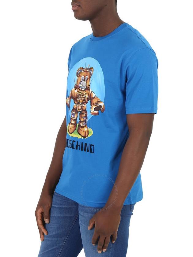 Moschino Blue Cotton Robot Bear T-Shirt, Brand Size 46 (US Size 36) - MOSCHINO - BALAAN 2