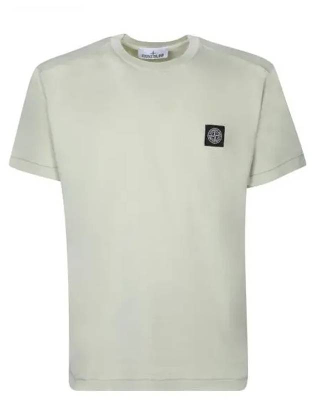 Logo Patch Short Sleeves T-Shirt Pistachio Green - STONE ISLAND - BALAAN 2