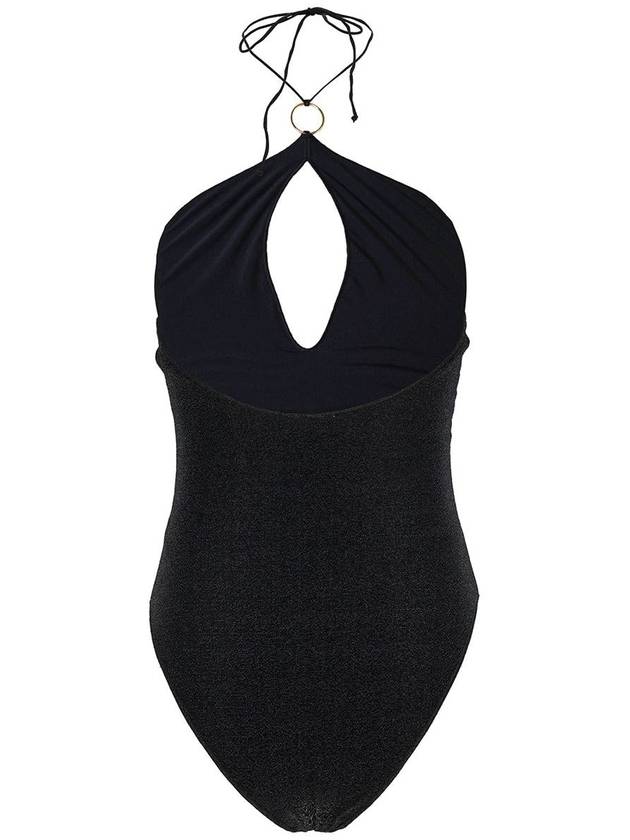 'Lumière' Black One-Piece Swimsuit With Cut-Out And Ring In Polyamide Blend Woman - OSEREE - BALAAN 2