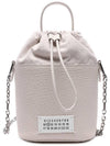 5AC Number Logo Texture Leather Bucket Bag Grey - MAISON MARGIELA - BALAAN 3