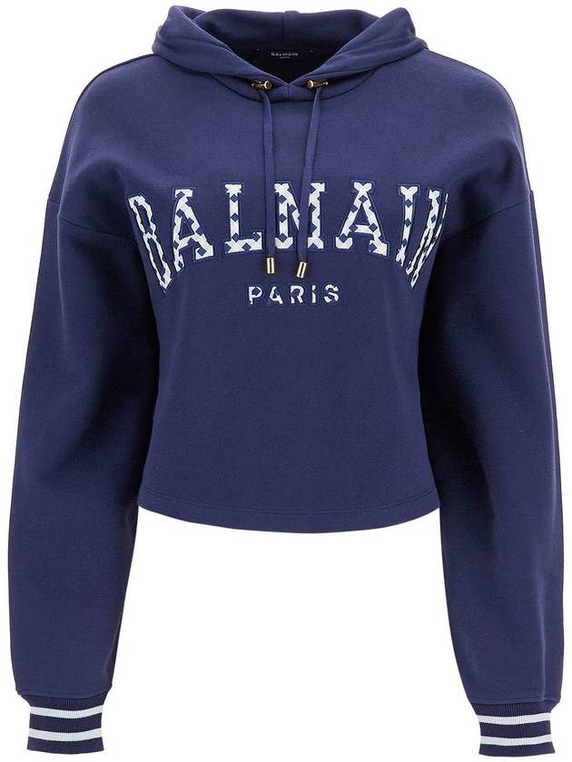 vichy logo cropped sweatshirt - BALMAIN - BALAAN 1