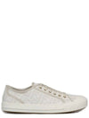 Domino FF Fabric Low Top Sneakers White - FENDI - BALAAN 4