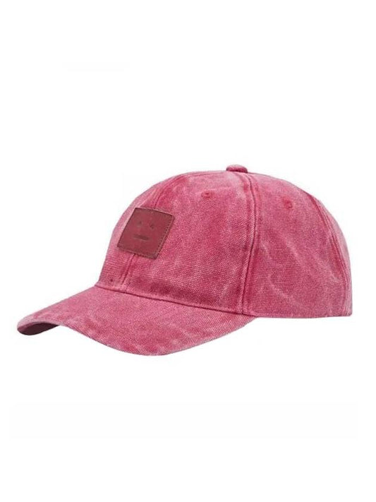 Patch Logo Cotton Ball Cap Pink - ACNE STUDIOS - BALAAN 1