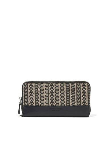 The Monogram Jacquard Continental Wristlet Long Wallet Beige - MARC JACOBS - BALAAN 1