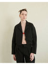 VOLUME SLEEVE CROPPED JACKET_BLACK - UNMUTE - BALAAN 6