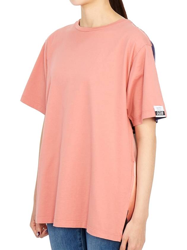 Aira Crew Neck Cotton Short Sleeve T-Shirt Peach - GOLDEN GOOSE - BALAAN 6