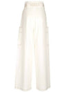 Women's Slogan Belted Track Pants White - MAX MARA - BALAAN 4