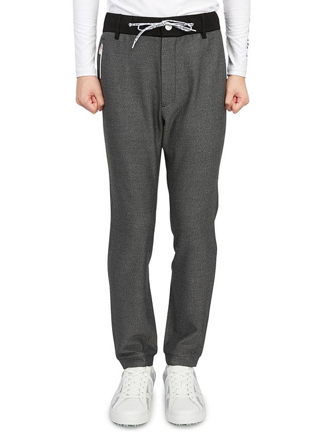 Men's Logo Jogger Track Pants Black - HORN GARMENT - BALAAN 2