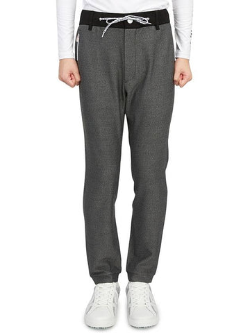 Men's Logo Jogger Track Pants Black - HORN GARMENT - BALAAN 1