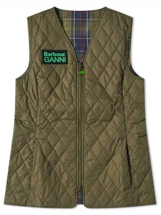 Betty Reversible Diamond Quilting Vest Green - BARBOUR - BALAAN 2