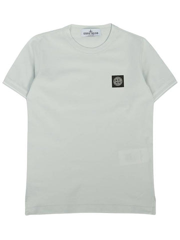 Kids Logo Patch Short Sleeve T-Shirt Grey - STONE ISLAND - BALAAN 1