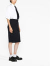 Milano Stitch Wool H Line Skirt Navy - THOM BROWNE - BALAAN 4