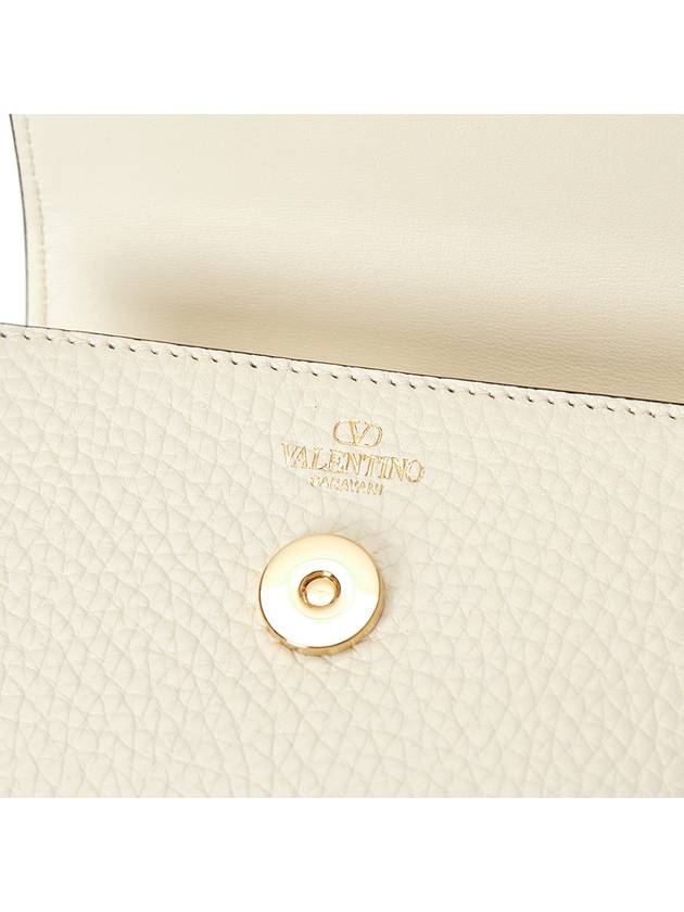 Women's V Logo Half Wallet White - VALENTINO - BALAAN 7