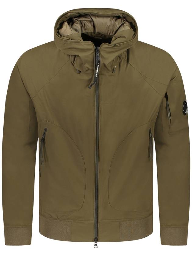 Pro-Tech Ribbed Hooded Jacket Green - CP COMPANY - BALAAN 1