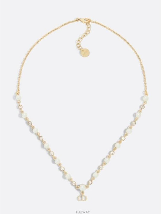 Petit CD Treasure Resin Pearl Necklace Gold - DIOR - BALAAN 2