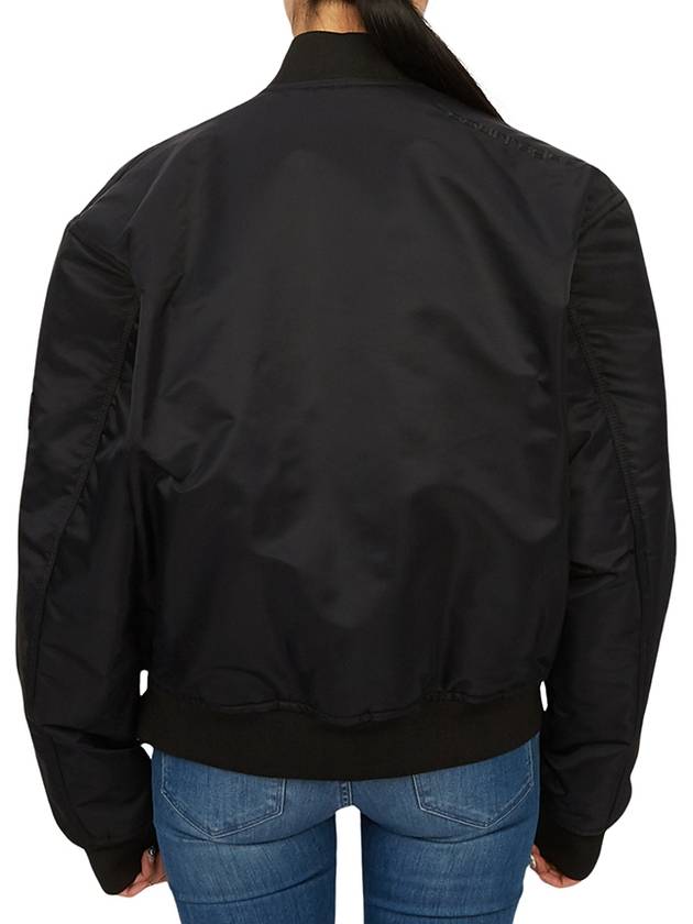 Courr ges 323CBL128NY0020 BLACK Women s Padded Bomber Jacket - COURREGES - BALAAN 7