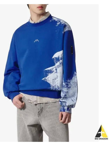 A COLD WALL Brush Stroke LOAKE Lock Sweatshirt Blue ACWMW184VOLTB - A-COLD-WALL - BALAAN 1