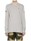 Men's Arrow Print Long Sleeve T-Shirt Gray - OFF WHITE - BALAAN 3