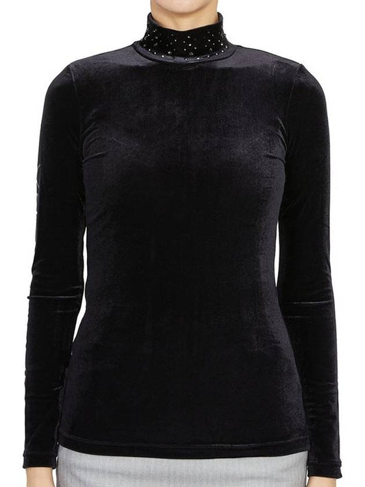 Golf Wear Women s Polar Neck Long Sleeve T Shirt MLW 2D AU05 BLACK - MARK & LONA - BALAAN 1