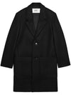 Two Button Wool Single Coat Black - AMI - BALAAN 1