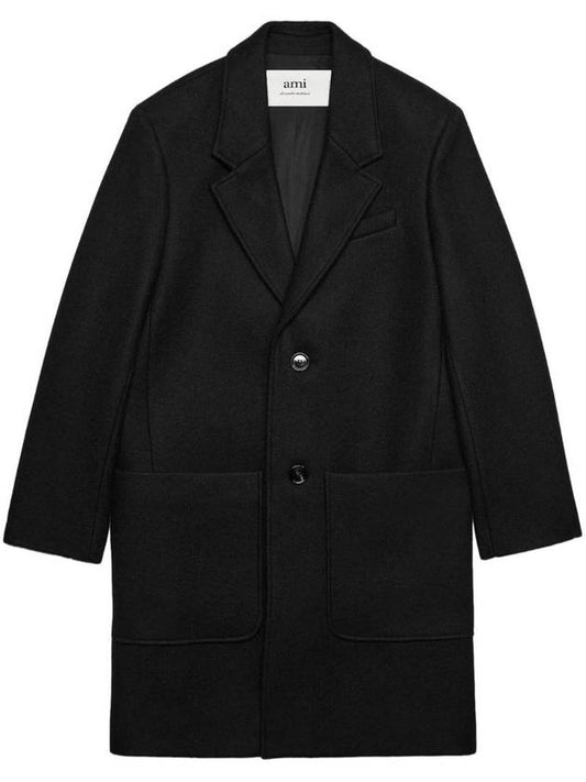 wool single coat black - AMI - BALAAN 1