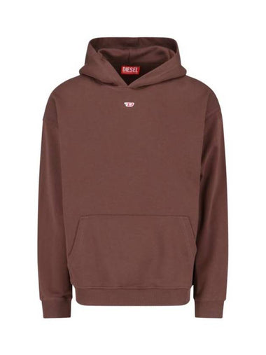 D Logo Patch Hoodie Brown - DIESEL - BALAAN 1