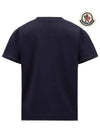 Kids Logo Short Sleeve T Shirt Night Blue 8C00003 89AFV 778 12A 14A - MONCLER - BALAAN 3