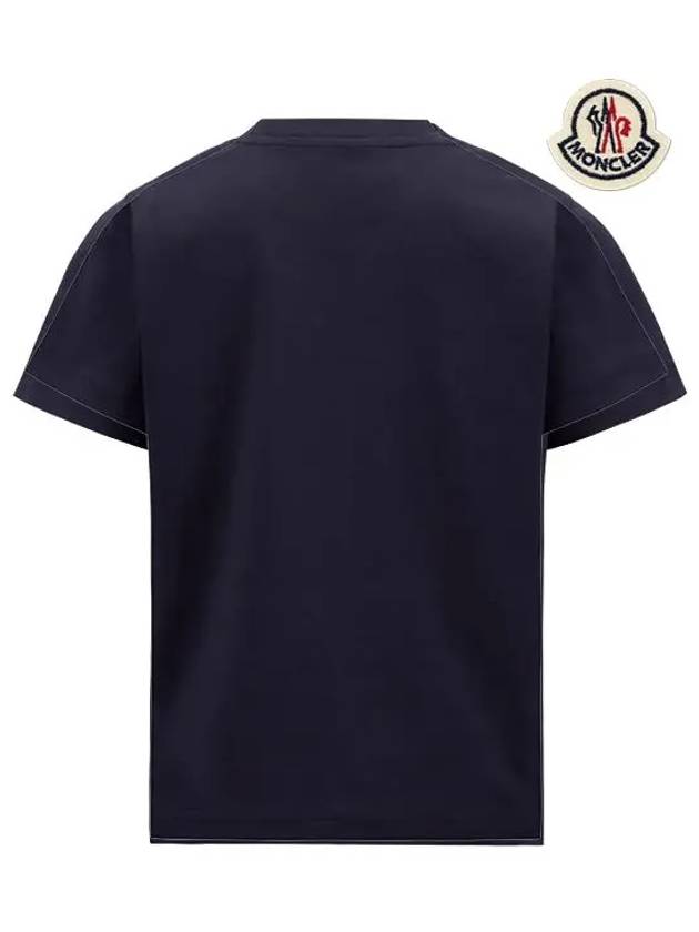 Kids Logo Short Sleeve T Shirt Night Blue 8C00003 89AFV 778 8A 10A - MONCLER - BALAAN 3