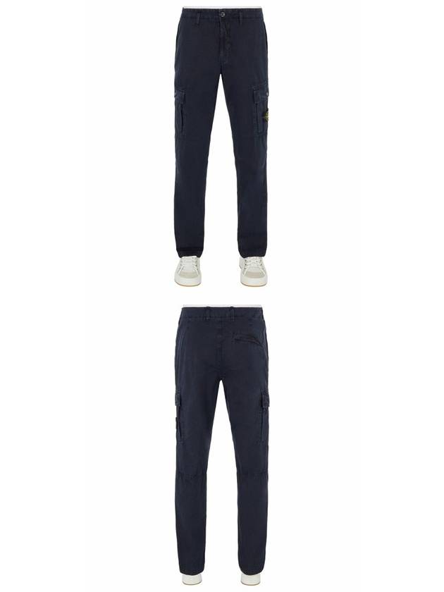 Men's Wappen Patch Slim Cargo Straight Pants Navy - STONE ISLAND - BALAAN 5