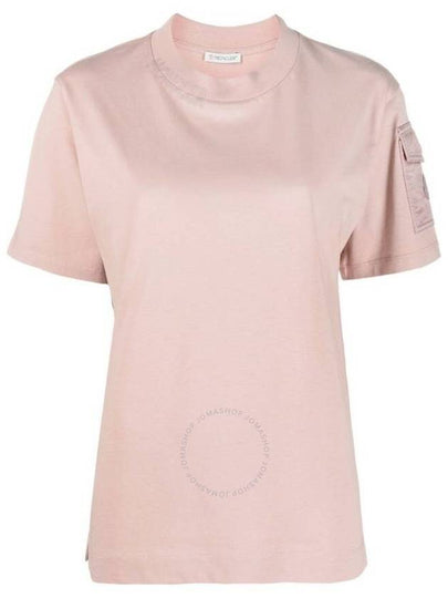 Pocket Logo Short Sleeve T-Shirt Pink - MONCLER - BALAAN 2