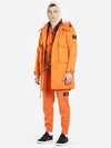 Wappen Layered Long Hooded Jacket Orange - STONE ISLAND - BALAAN 7