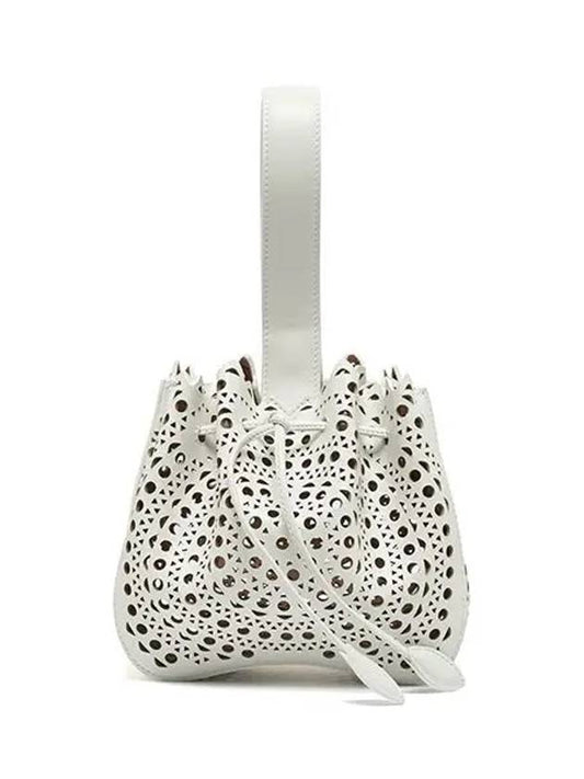 Rose Marie 16 Punching Bucket Bag White - ALAIA - BALAAN 2